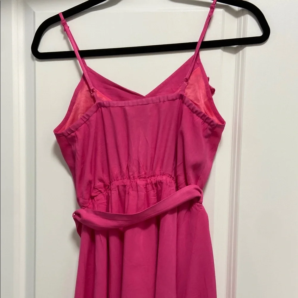 Pink Ruffle Spaghetti Strap Dress - Picture 3 of 5